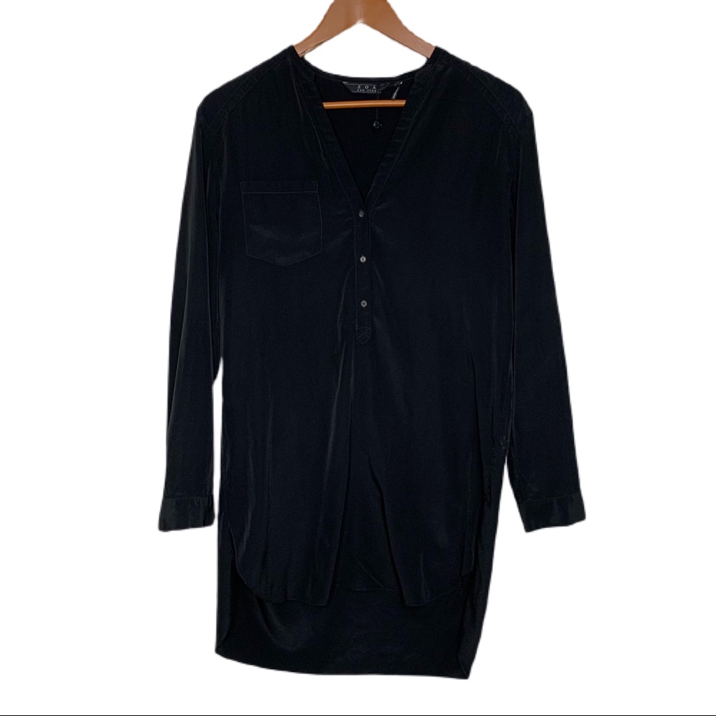 Zoa New York High Low Tunic Blouse Sz M